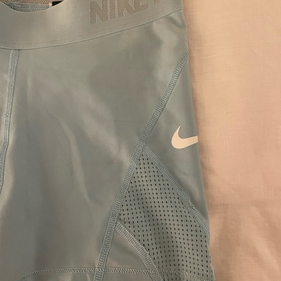 Baby Blue Nike Pro Dri-Fit Spandex Shorts Size S - Picture 2 of 4
